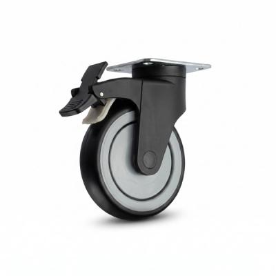 125x32 Plate Type Swivel Castor - Nylon