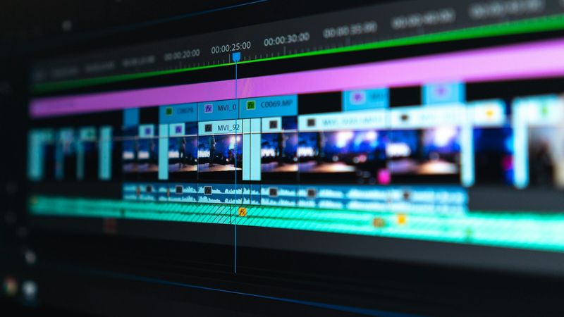 Video editing timeline showing cover frames