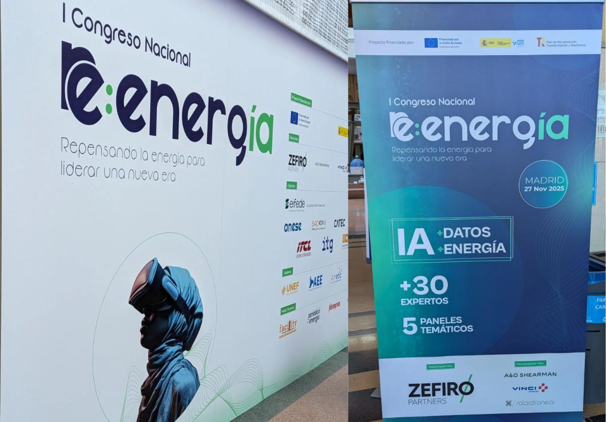 Energy experts and industry leaders discussing AI, data governance, and digitalization strategies for Spain’s energy transition at the Re:Energía forum in Madrid.