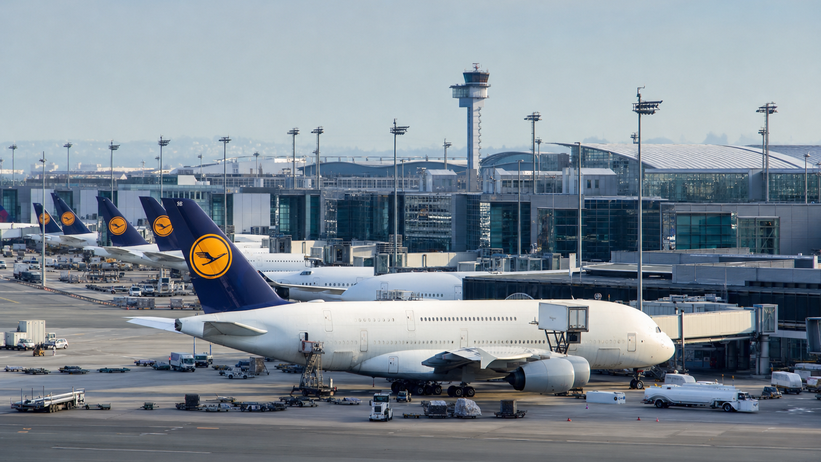 Lufthansa aircraft at Frankfurt Airport