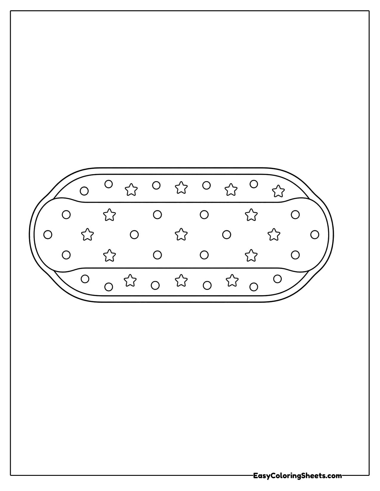 Top view of a skateboard deck covered in stars