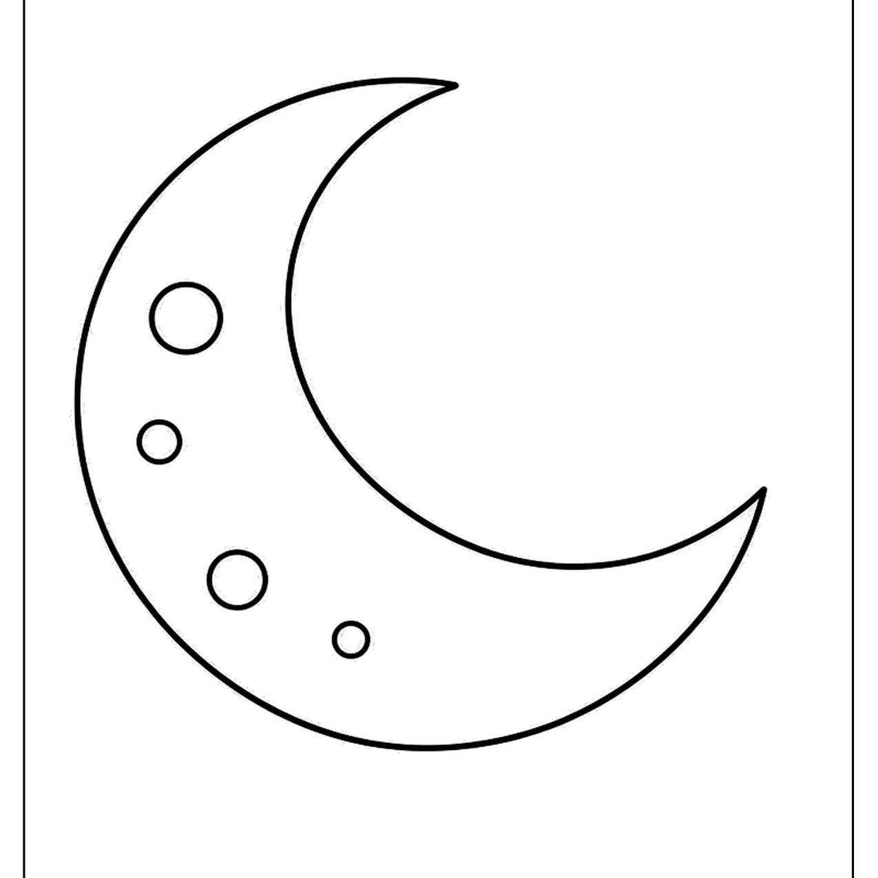 Big crescent moon with craters