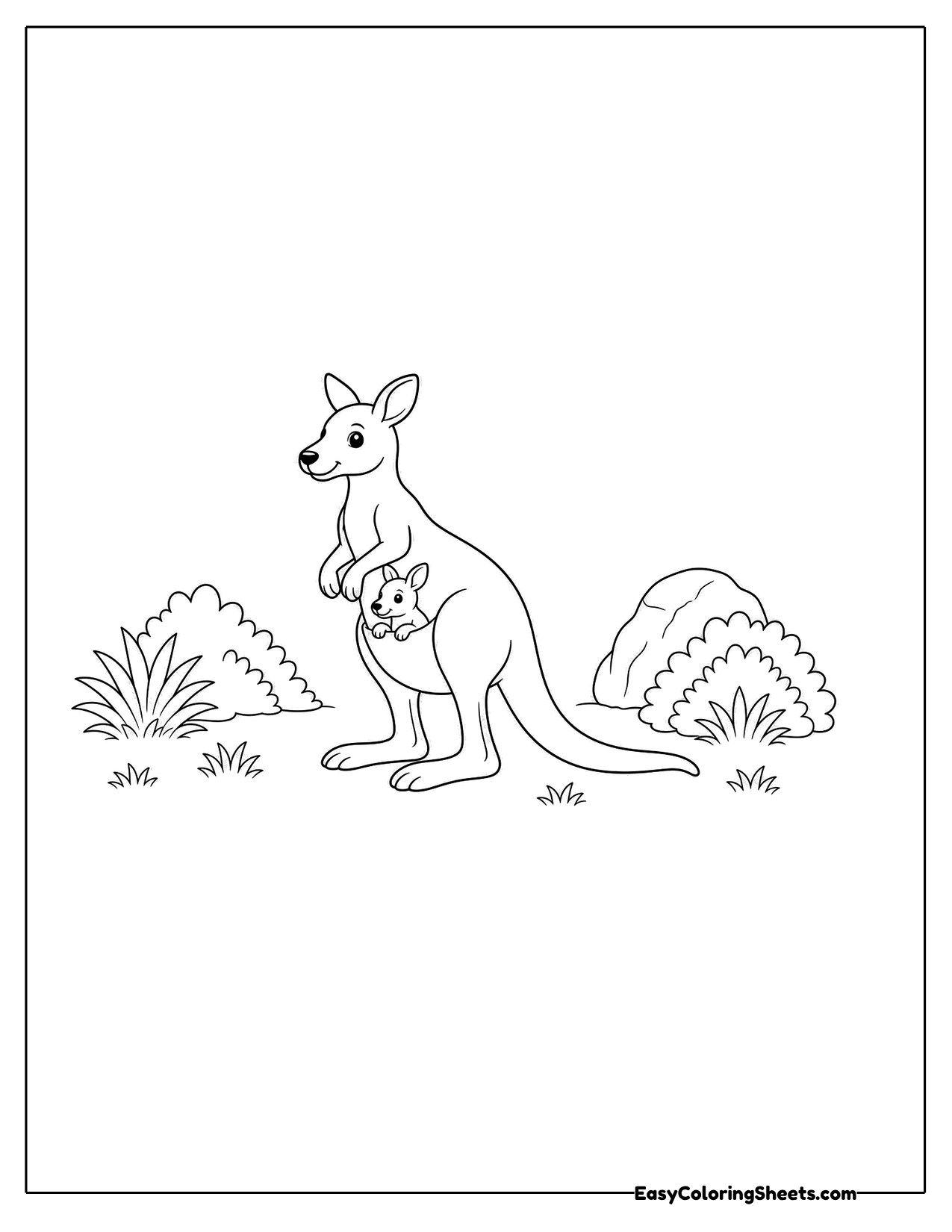 Kangaroo with a joey