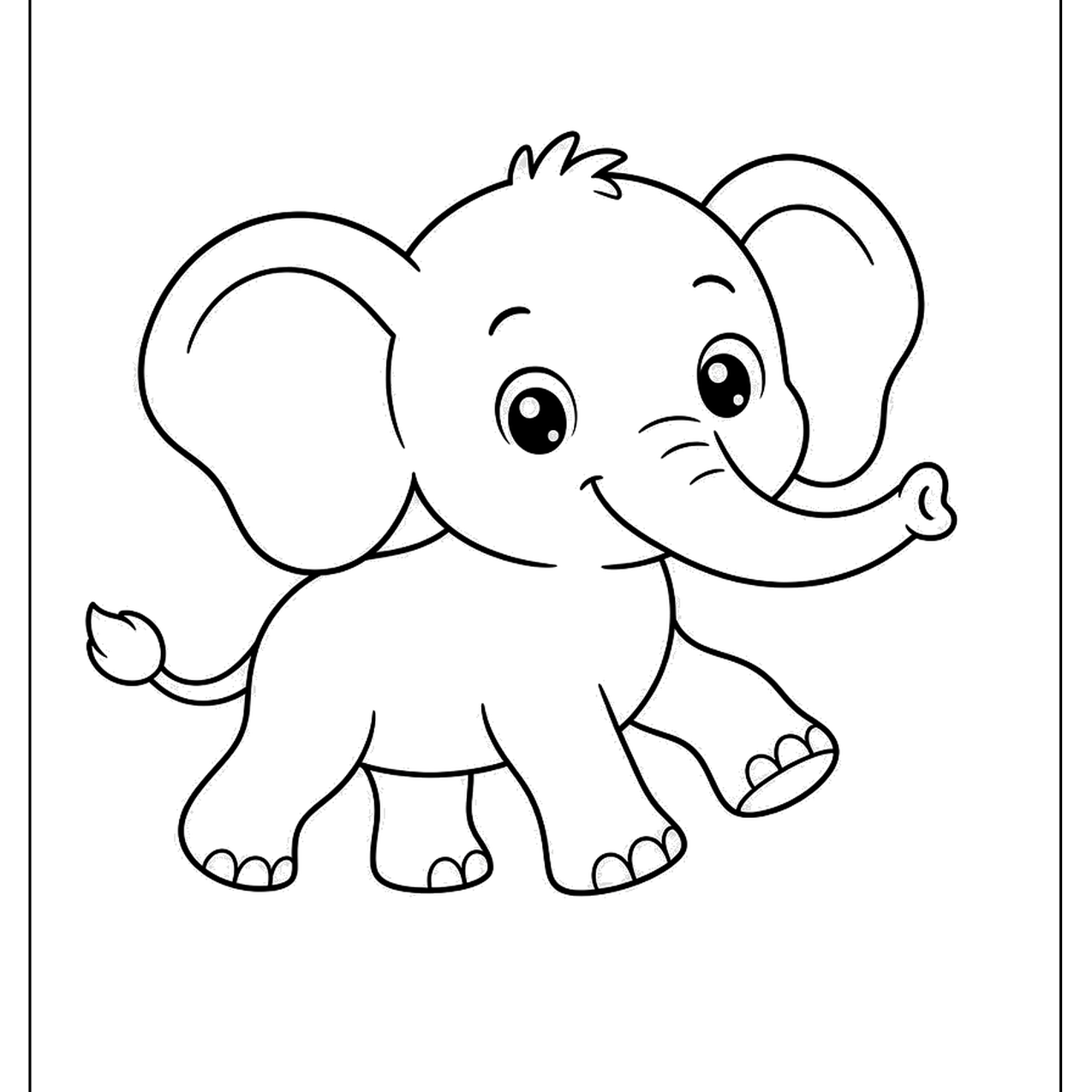 Baby elephant walking