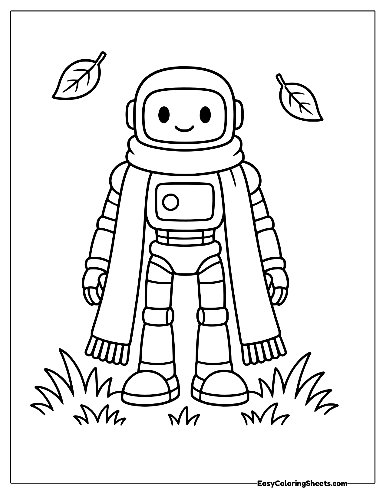 Robot wearing a long scarf