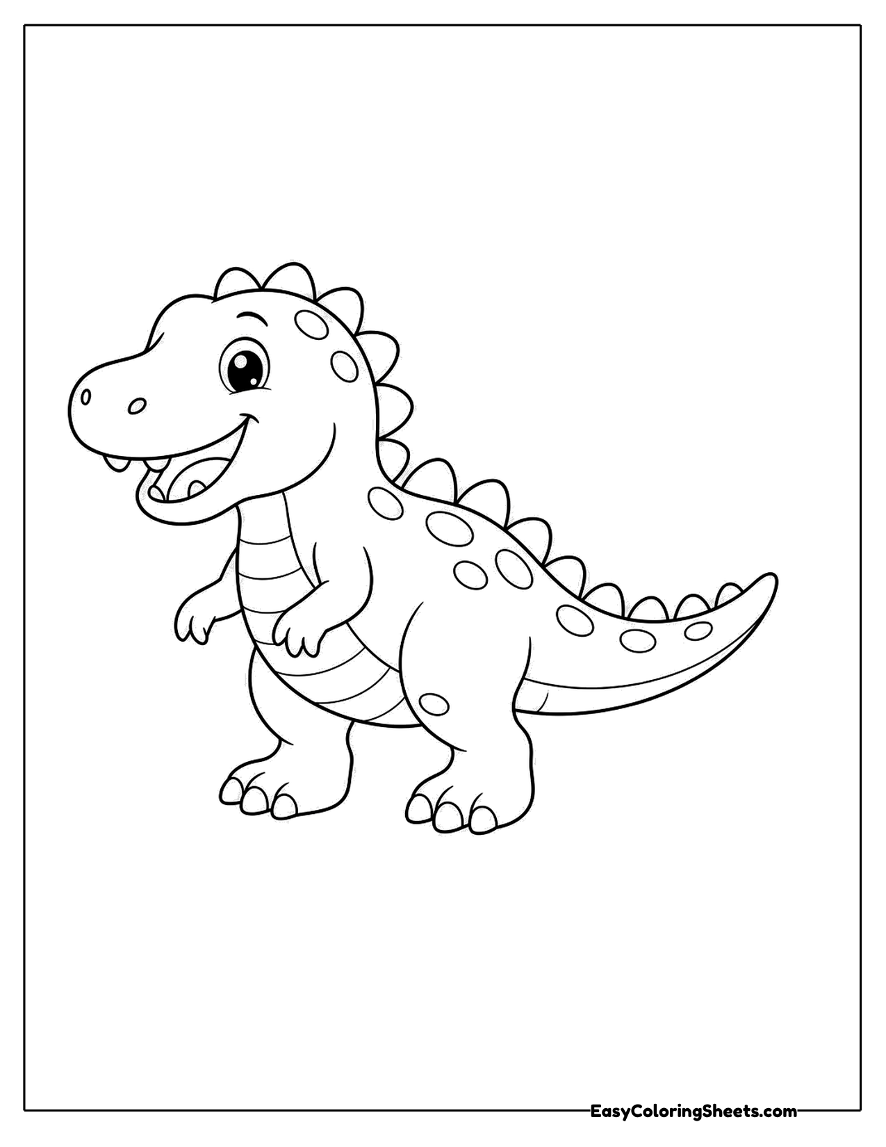 Small smiling dinosaur with spikes
