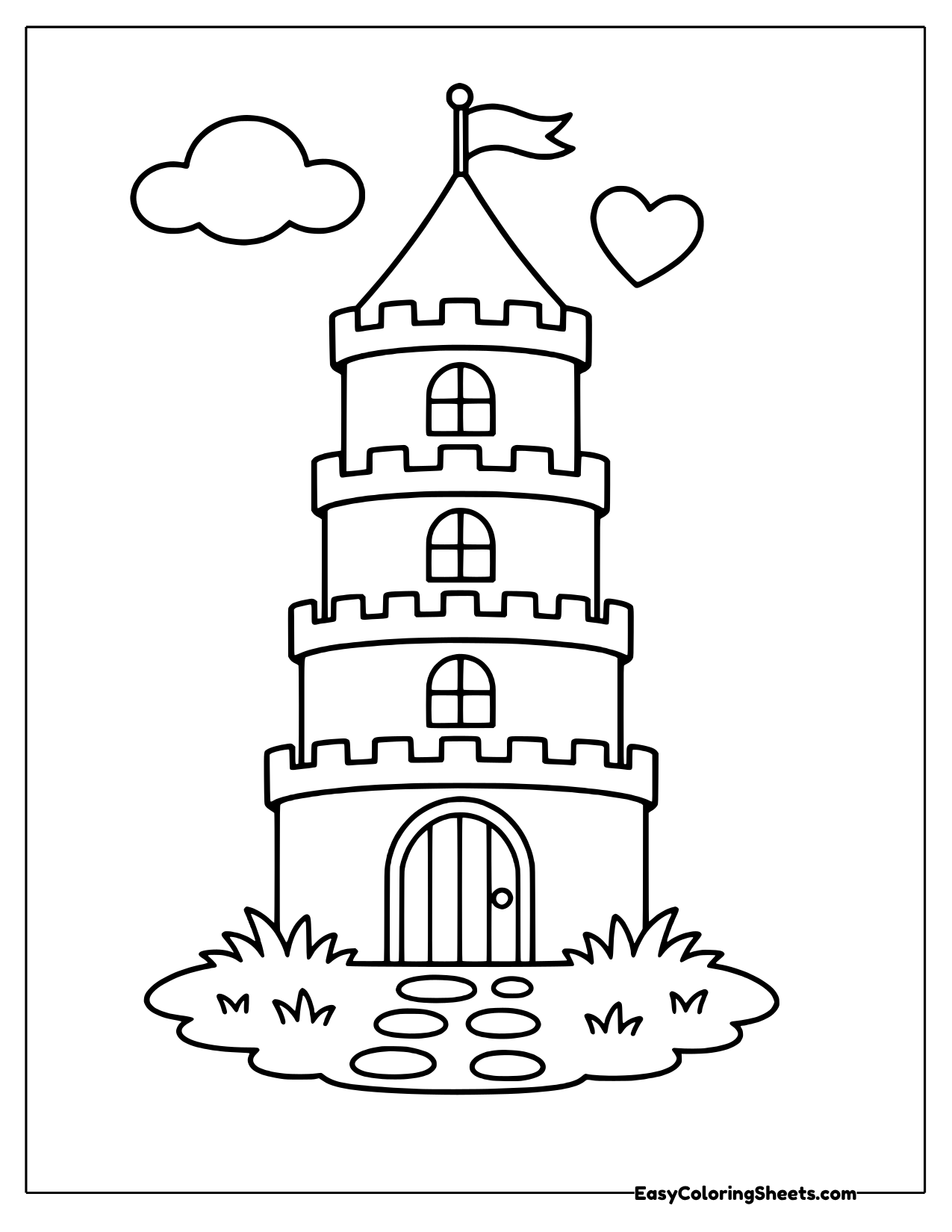16 Castle Coloring Pages (Free PDF Printables) | Easy Coloring Sheets
