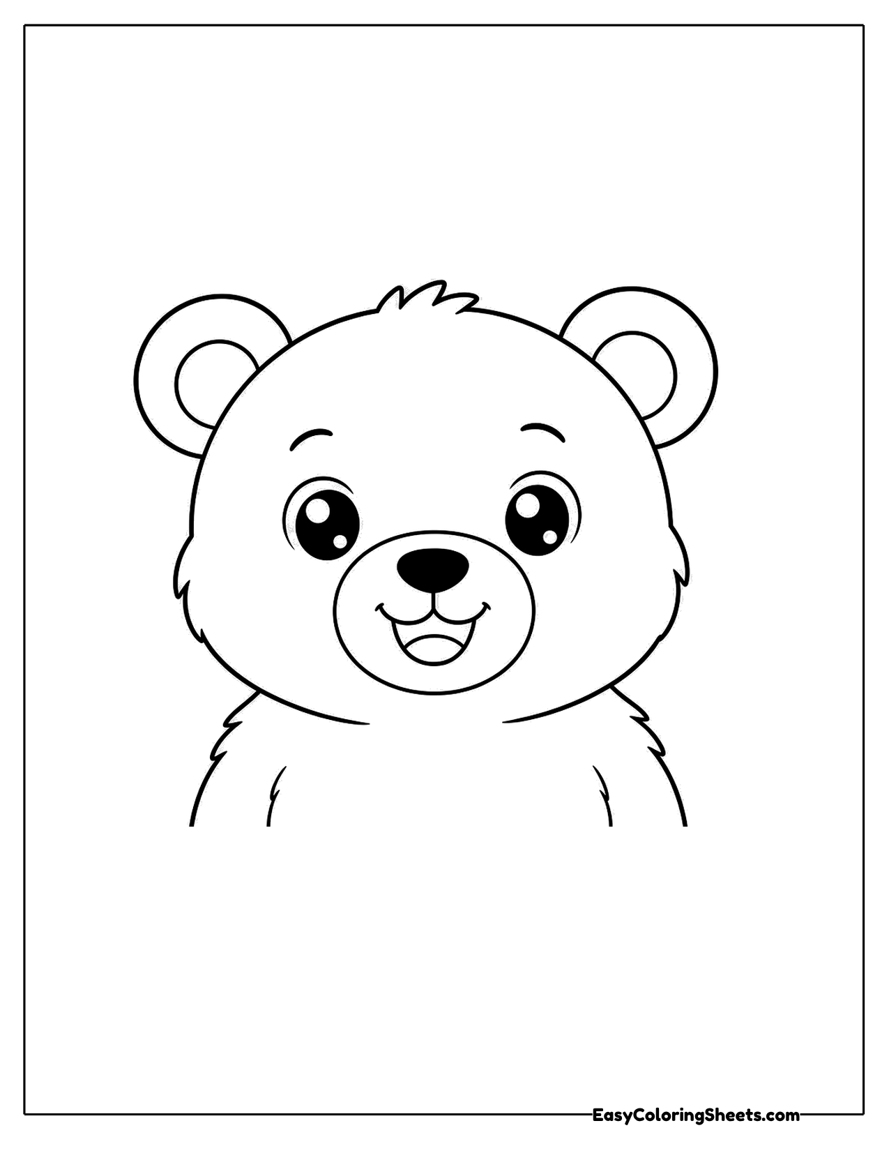 Close-up of a smiling bear face