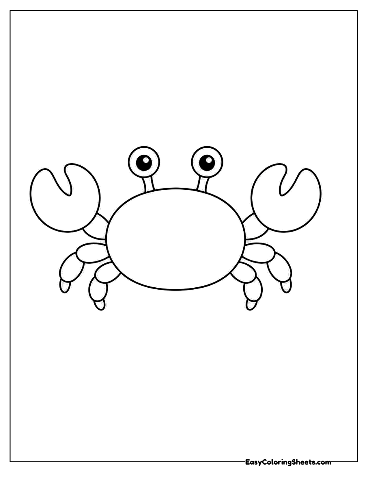 Simple baby crab with raised claws