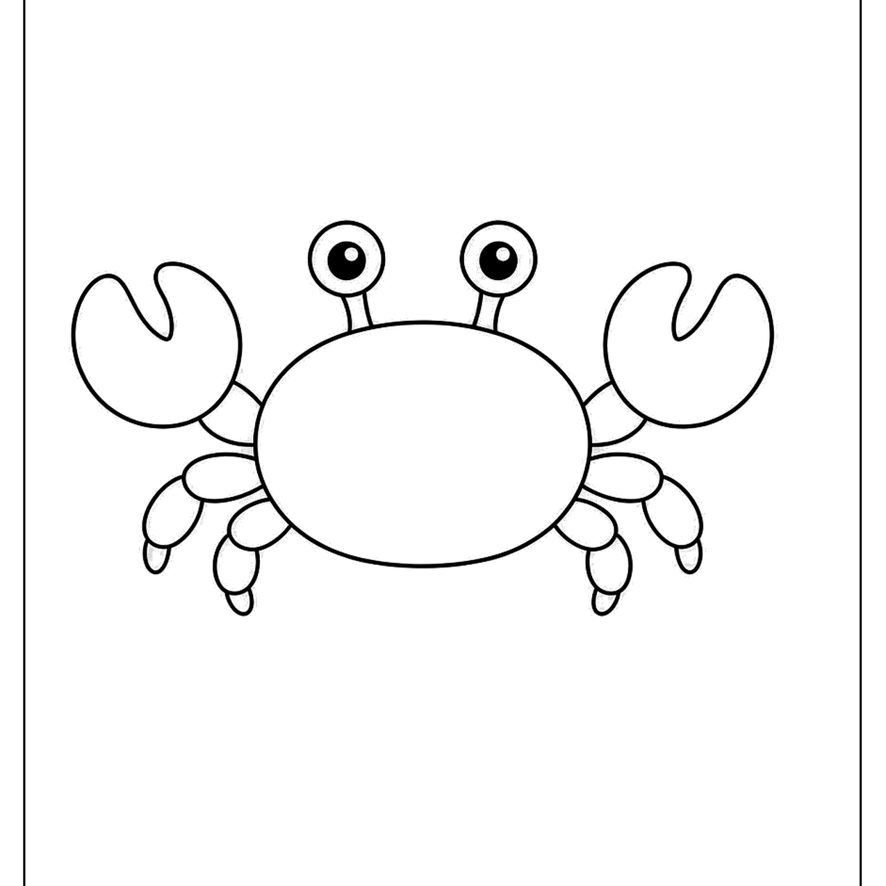 Simple baby crab with raised claws