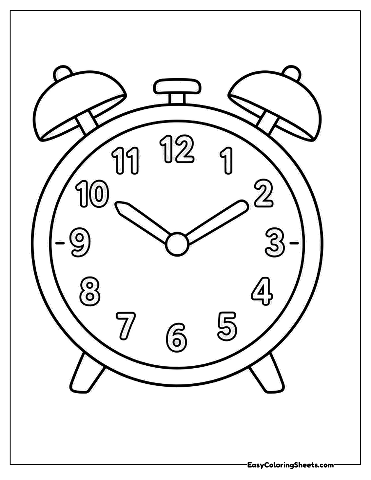 Classic alarm clock with twin bells
