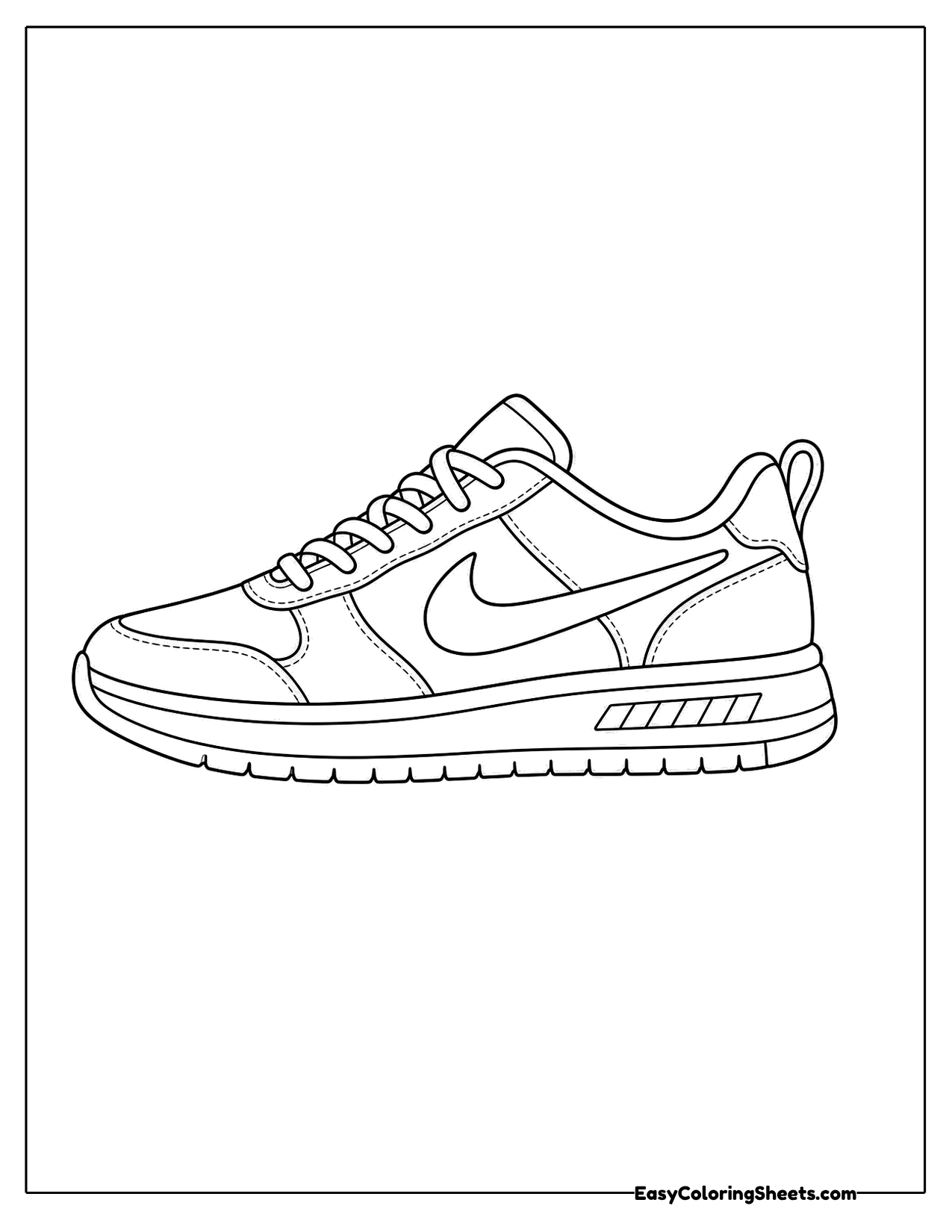 Athletic sneaker in side view