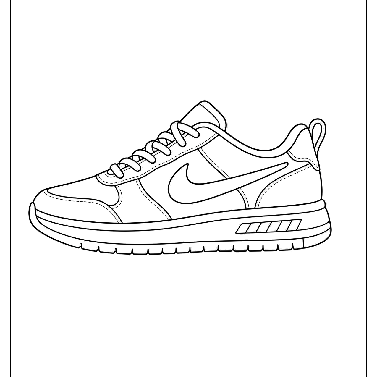 Athletic sneaker in side view