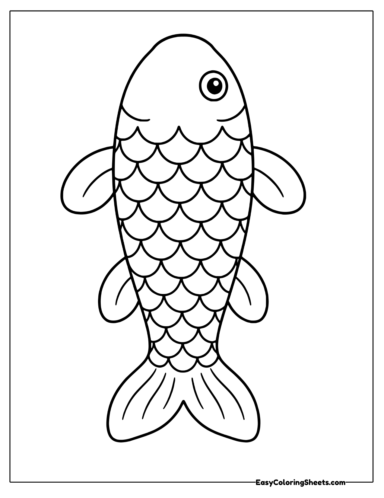 Simple koi with big scales