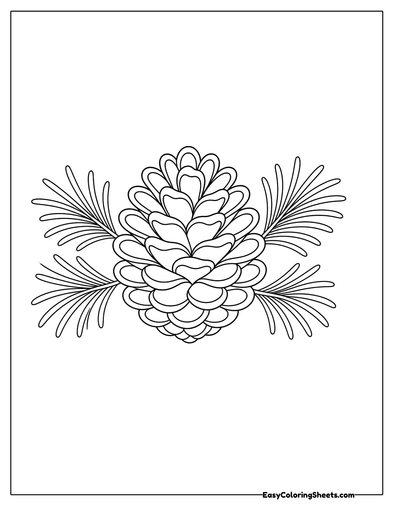 Pinecone with pine needles