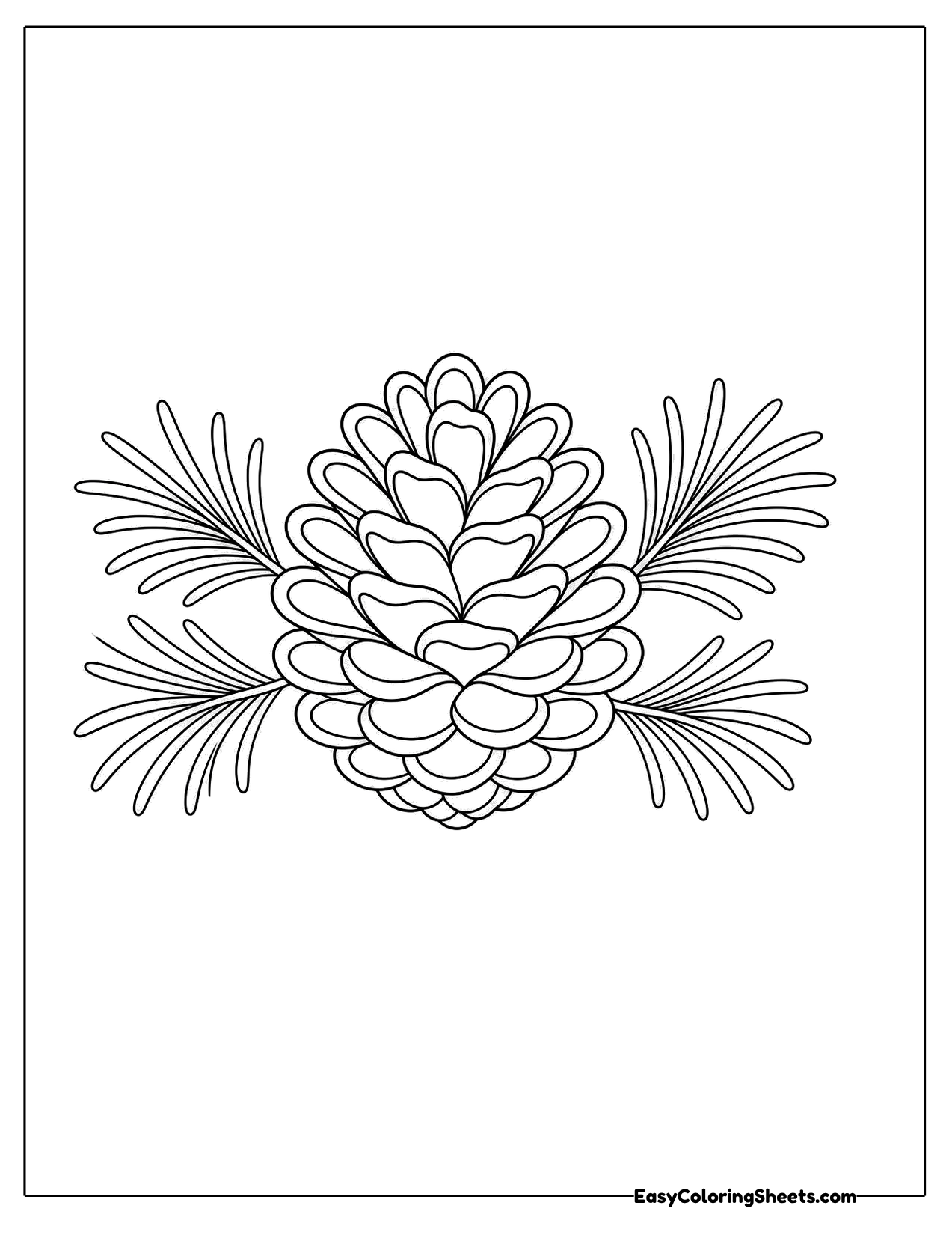 Pinecone with pine needles