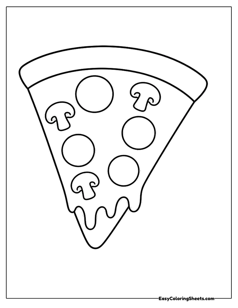 Colorable Potato 8 Pizza Coloring Pages (Free PDF Printables) | Easy Coloring Sheets