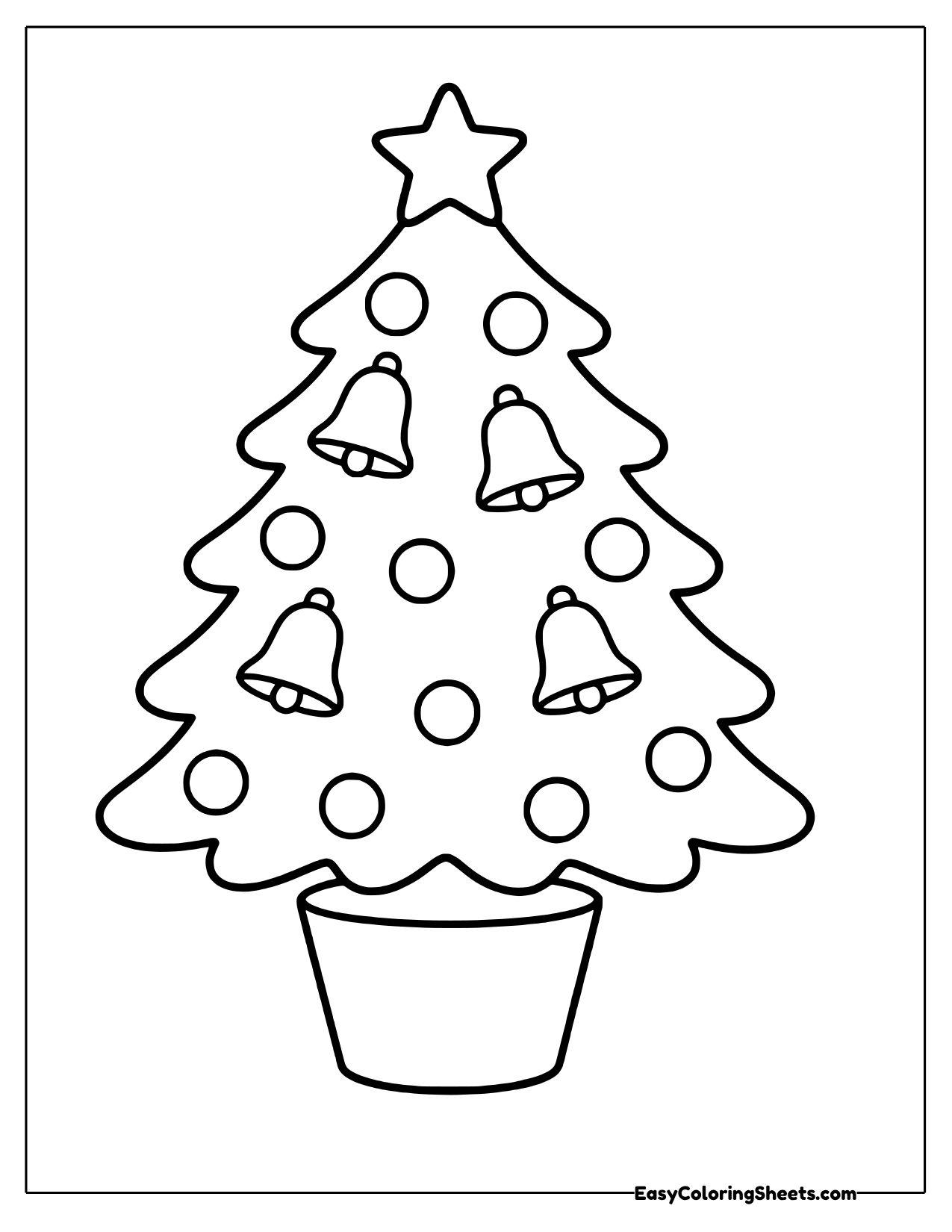 Christmas tree with bells and baubles