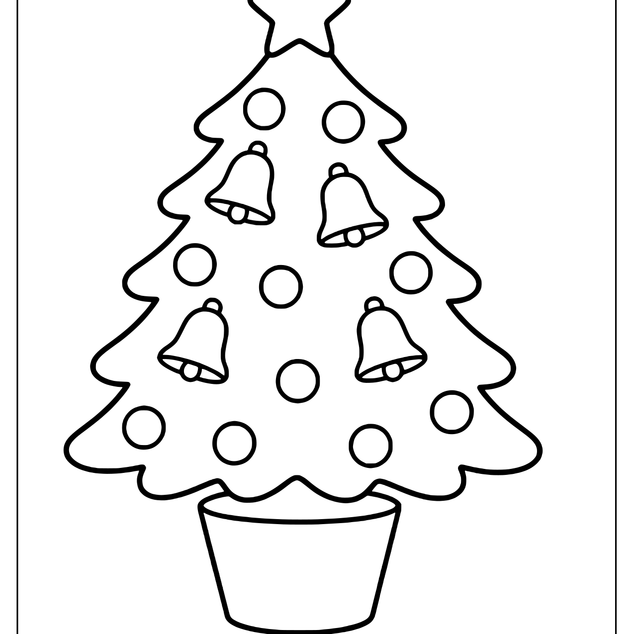 Christmas tree with bells and baubles