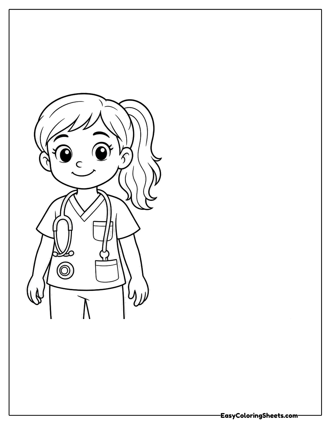 4 Nurse Coloring Pages (Free PDF Printables) | Easy Coloring Sheets