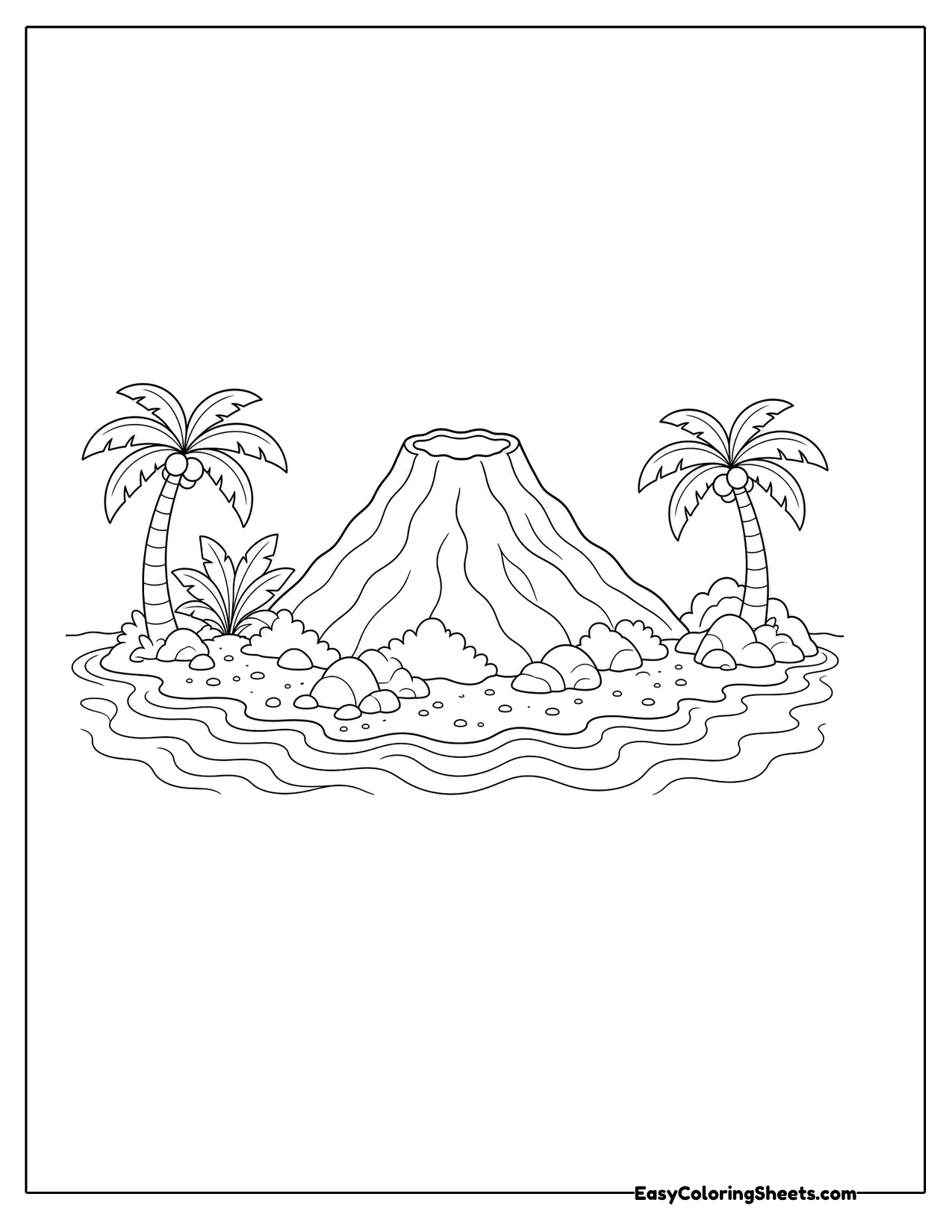 9 Volcano Coloring Pages (Free PDF Printables) | Easy Coloring Sheets