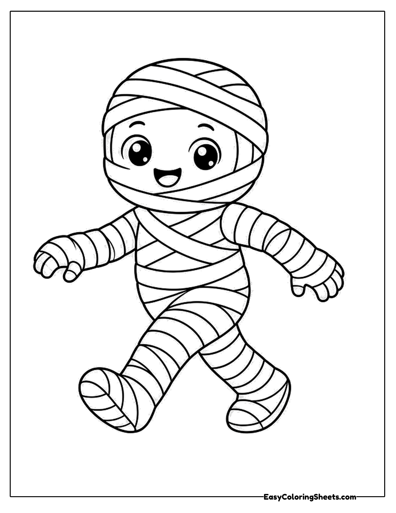 Mummy walking with arms out