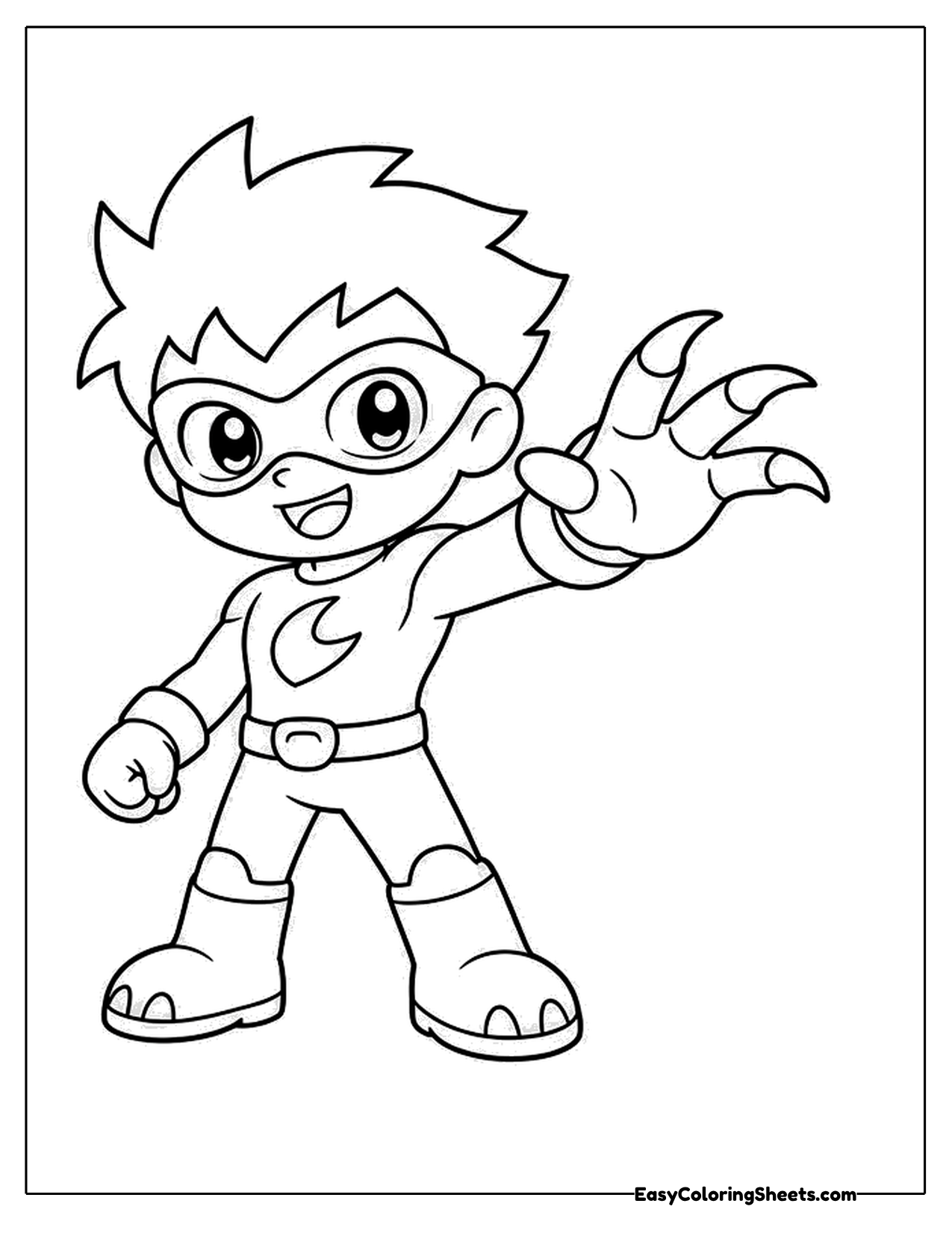 Masked hero with claws