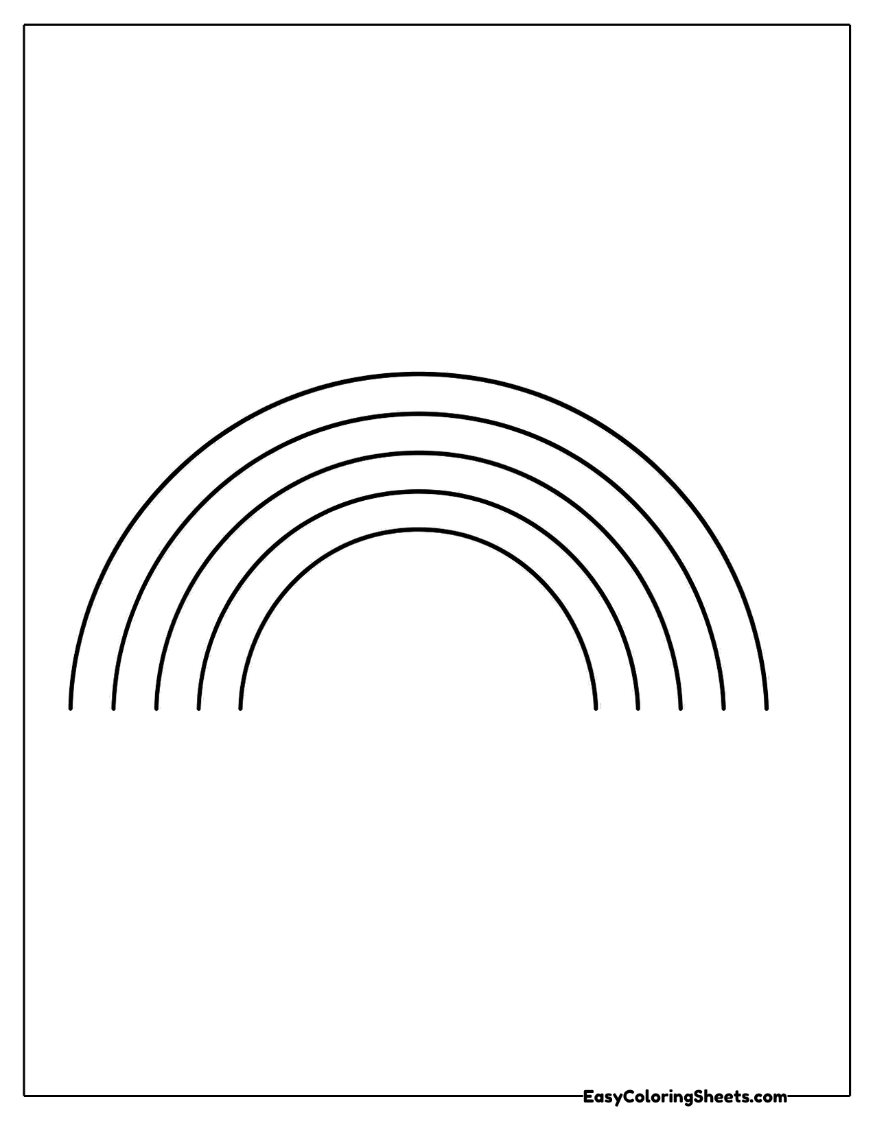 Simple rainbow with thick bands