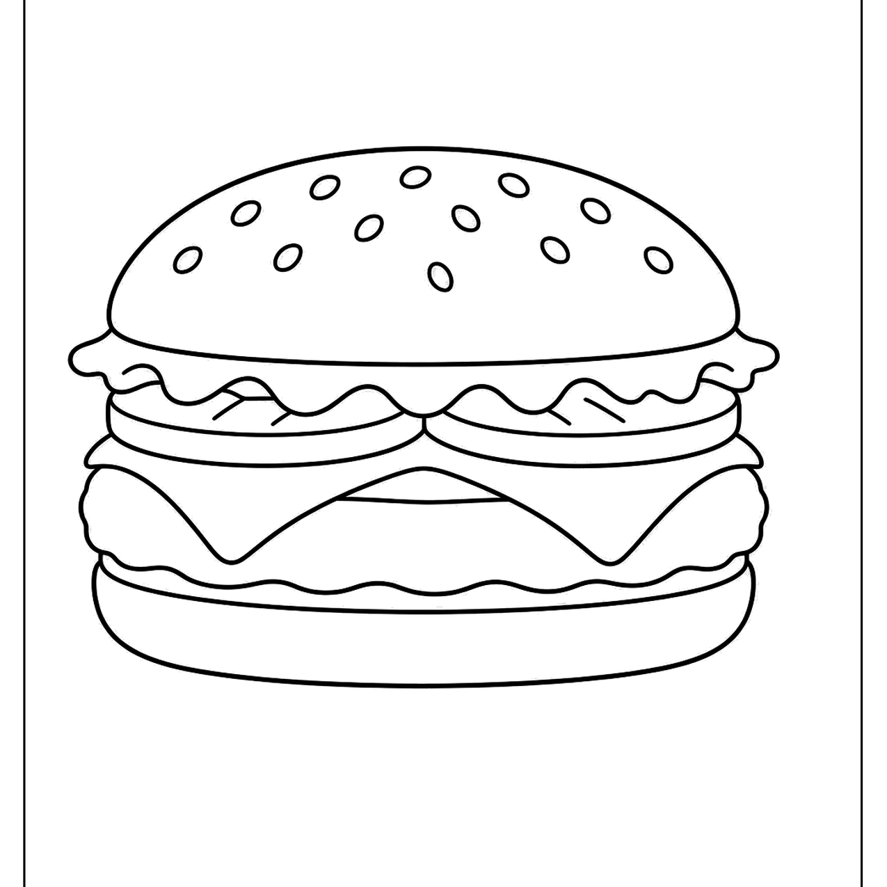 Cheeseburger with sesame bun, patty and melted cheese