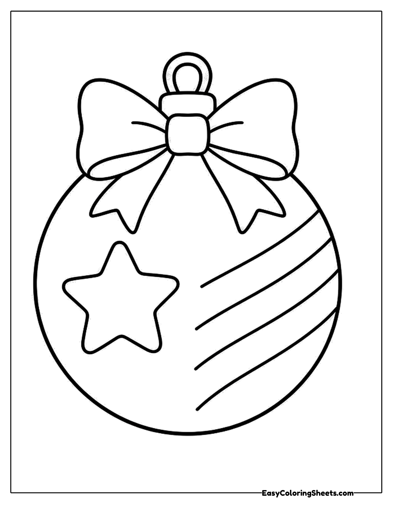 Christmas ornament ball with a bow