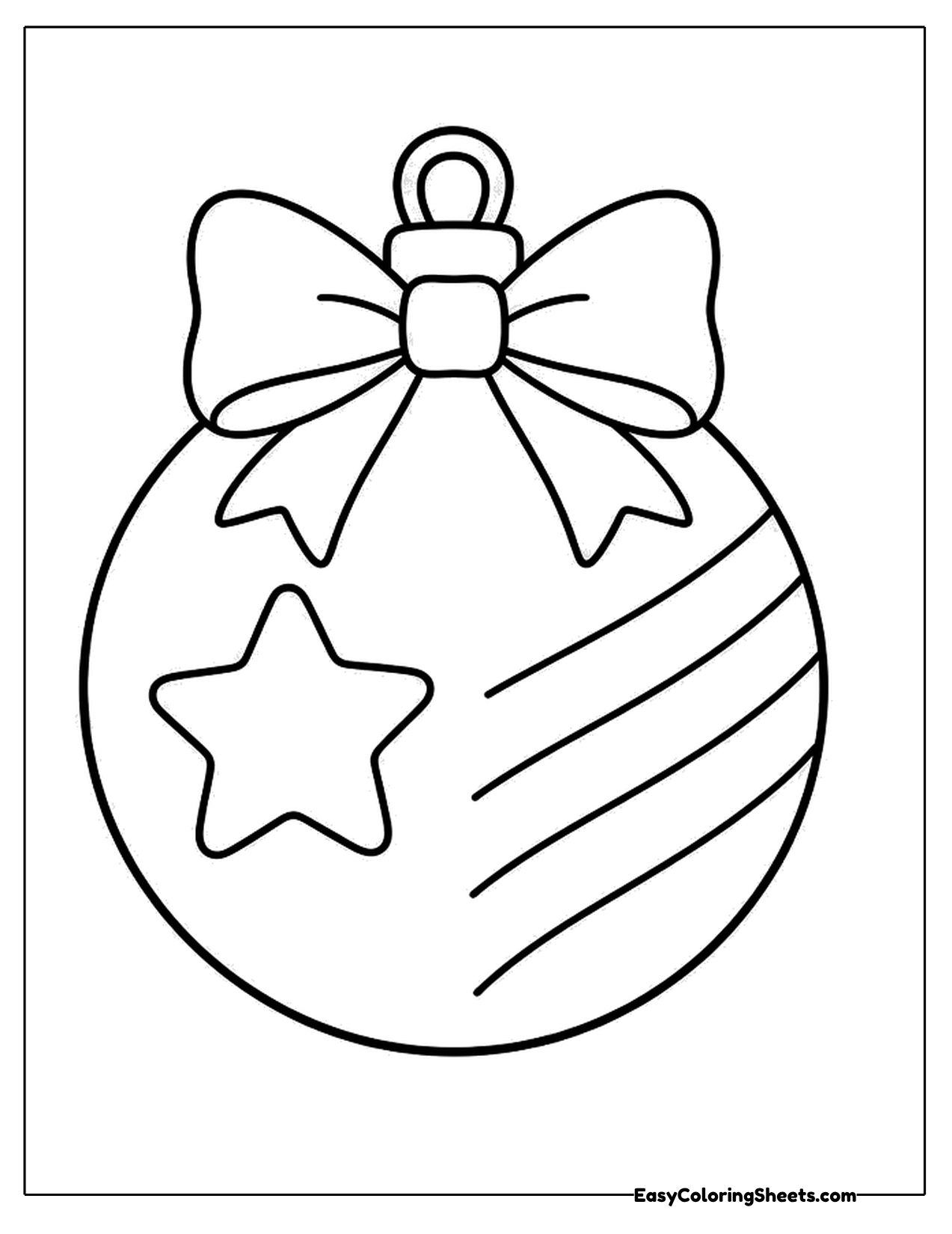 Christmas ornament ball with a bow