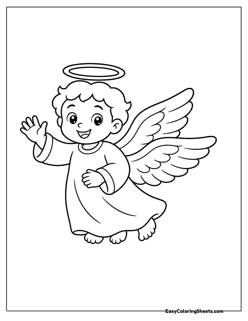 Angel Activity Page 4 Angel Templates (Free PDF Printables) | Easy Coloring Sheets