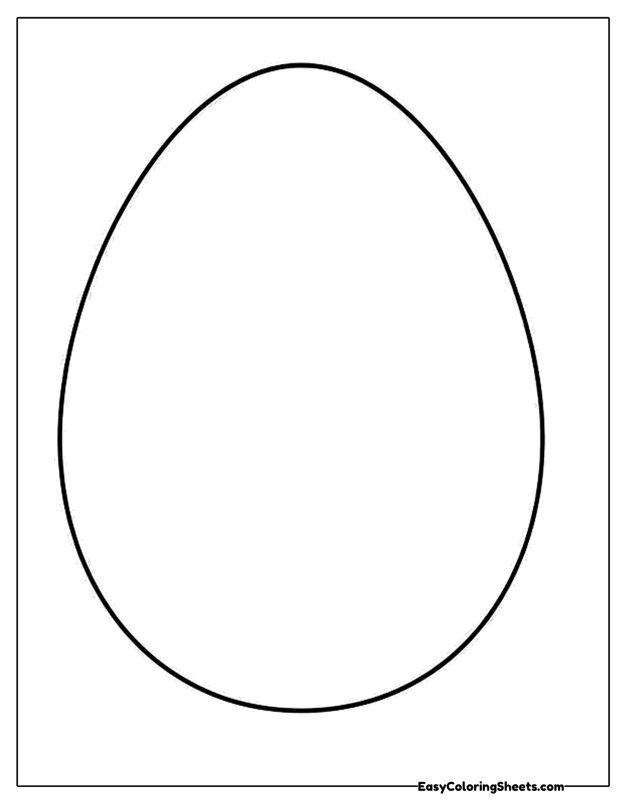 Blank Easter egg outline