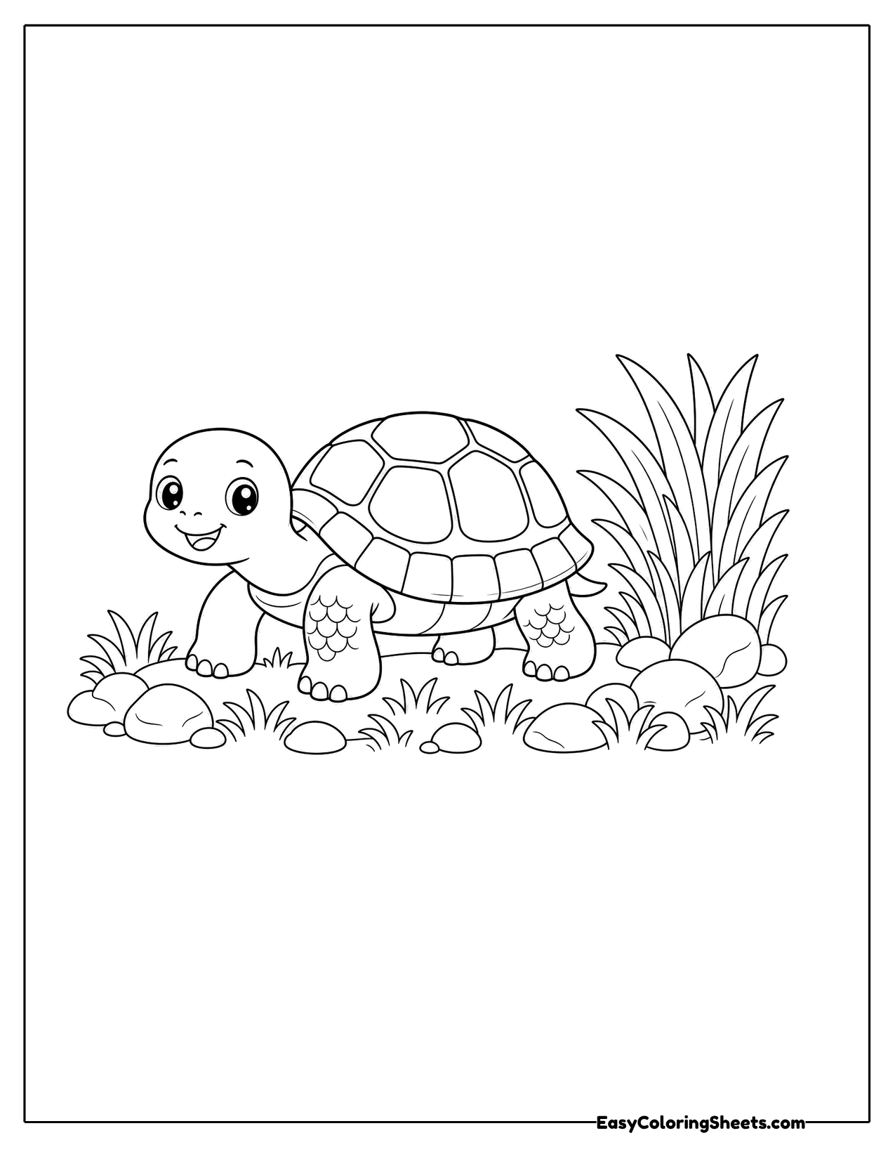 Turtle in tall grass