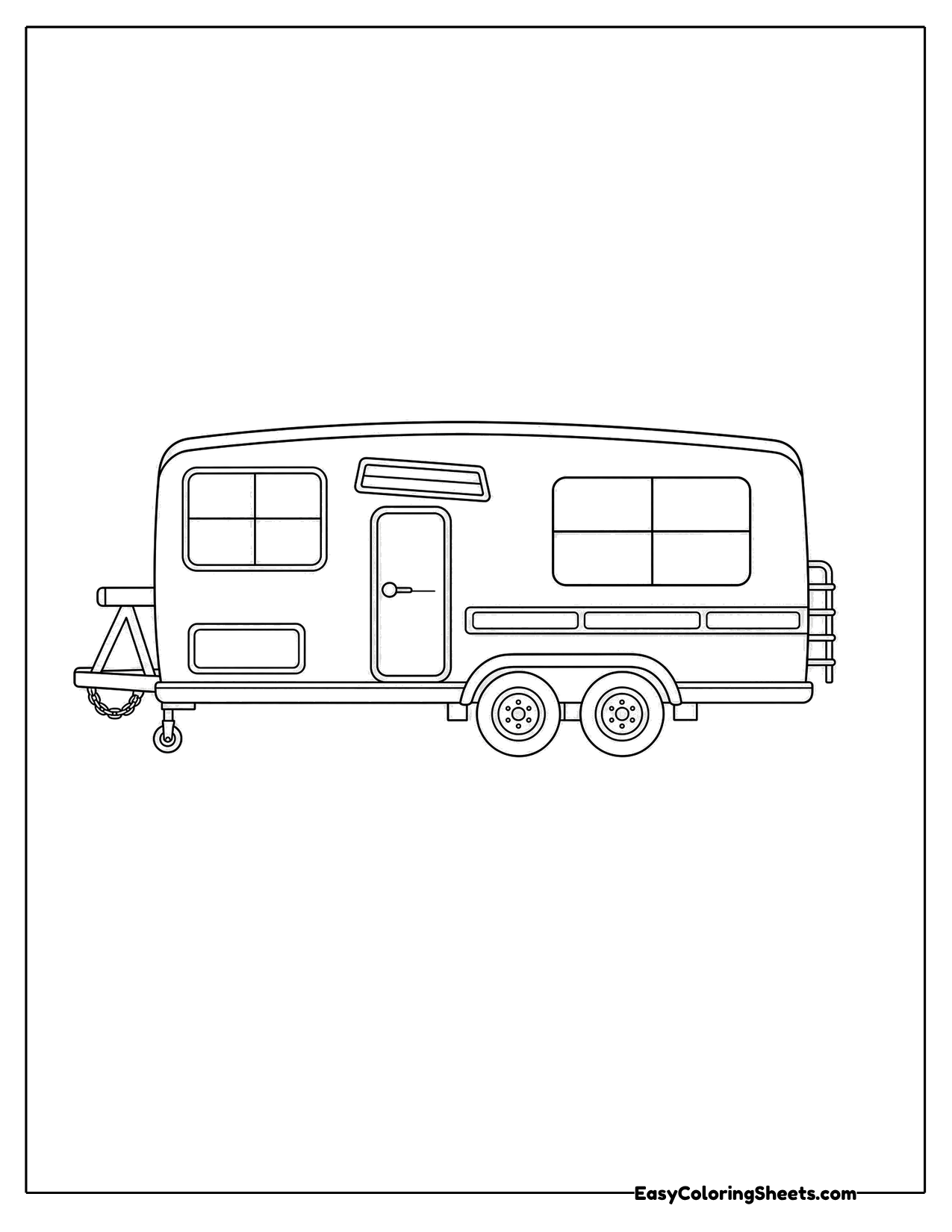 Cute travel trailer side view