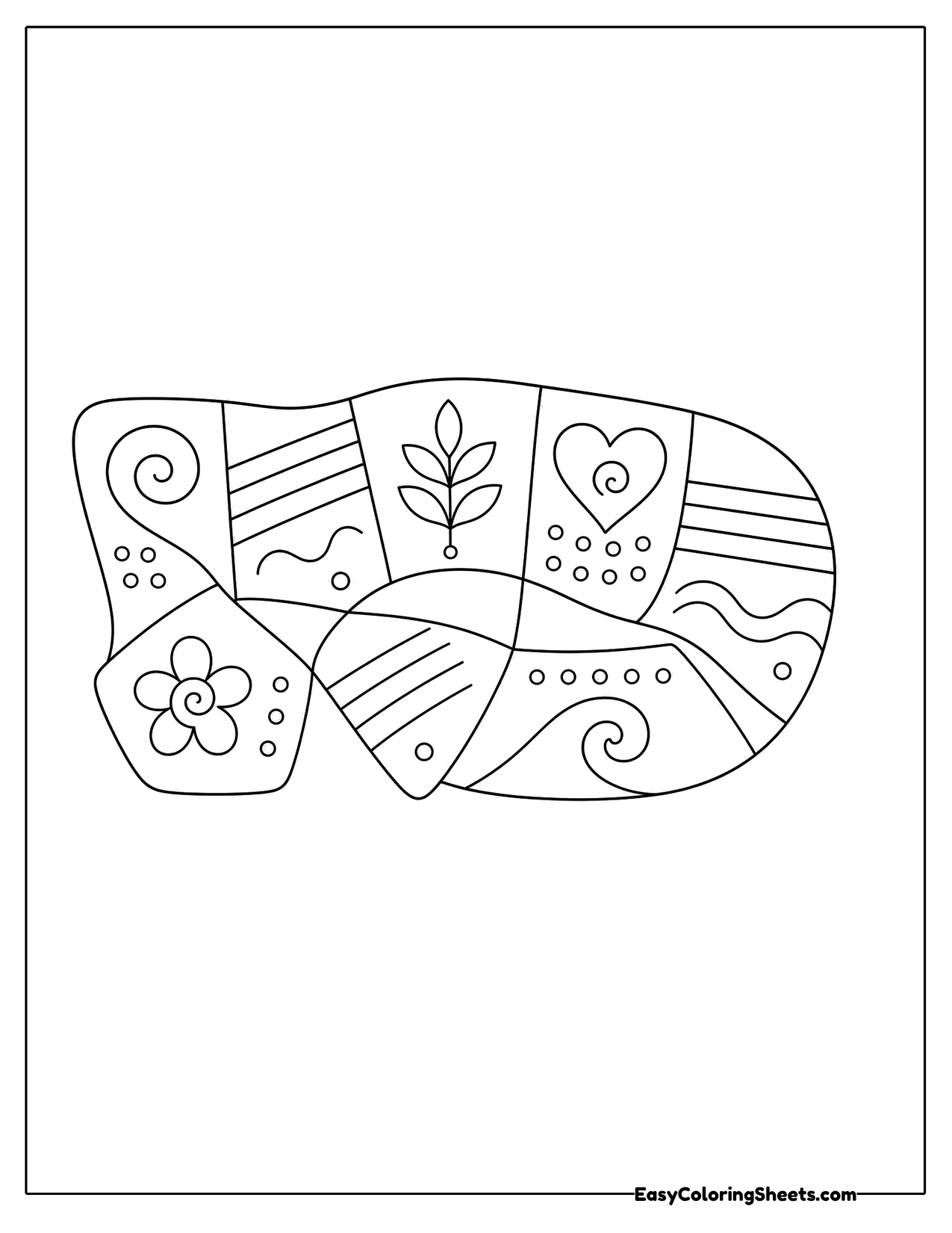 Zentangle patchwork pattern