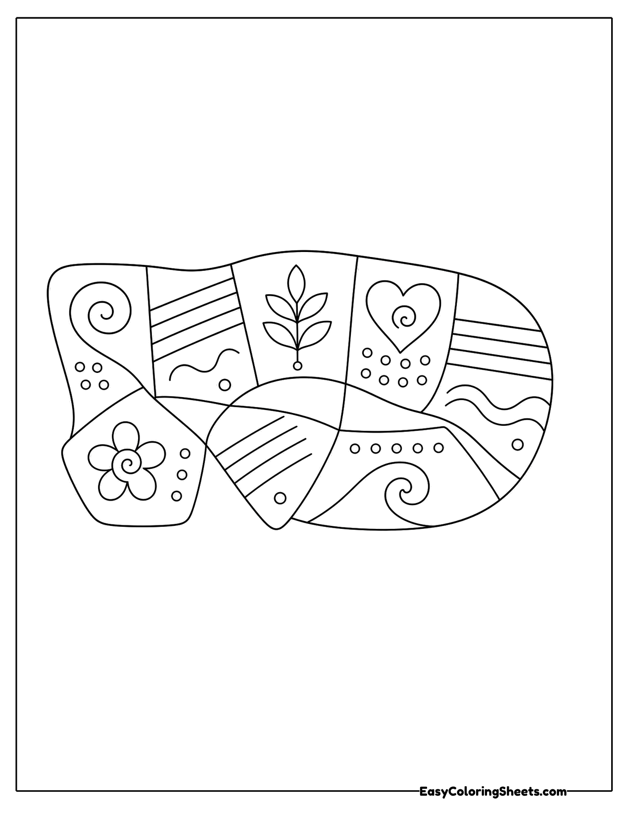 Zentangle patchwork pattern