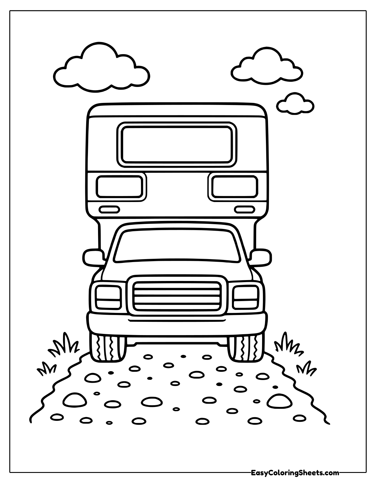 Truck camper riding on a pickup