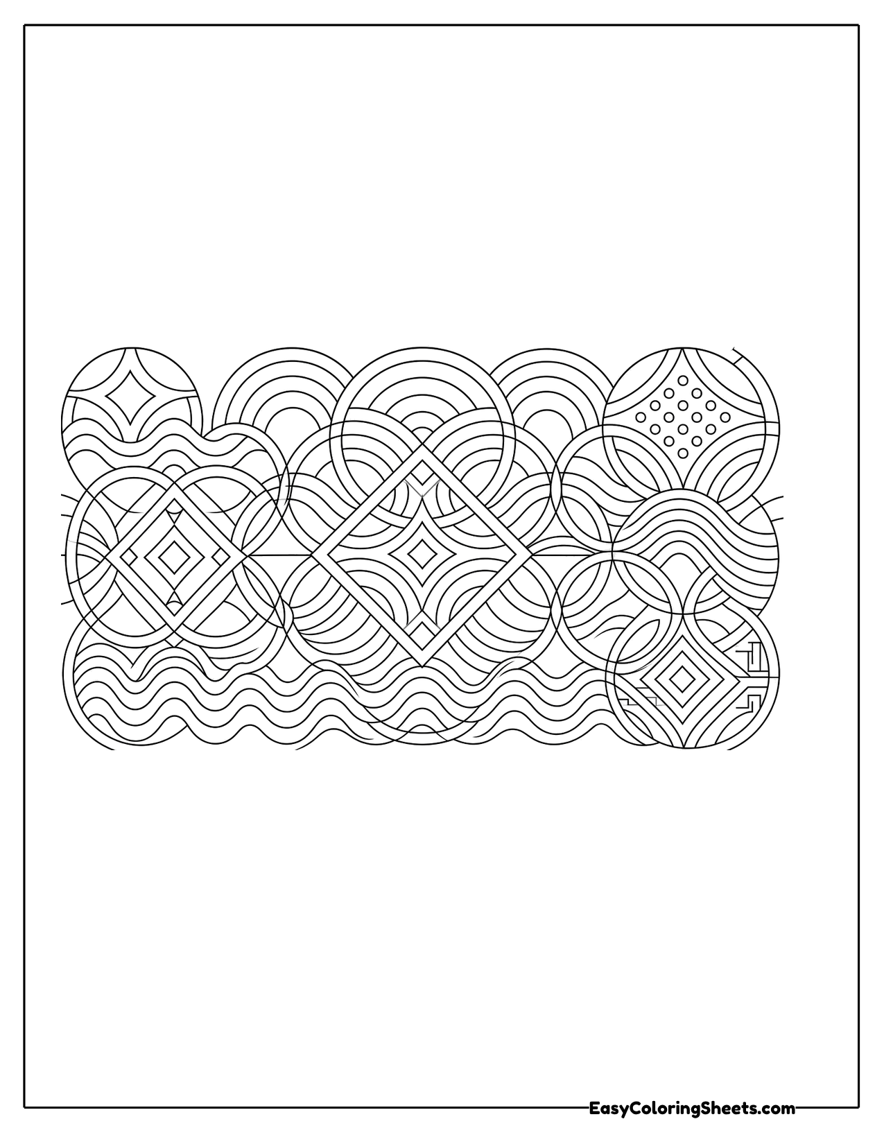 Overlapping wavy pattern band