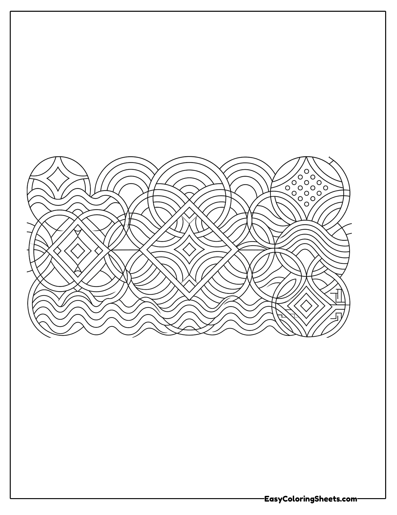Overlapping wavy pattern band