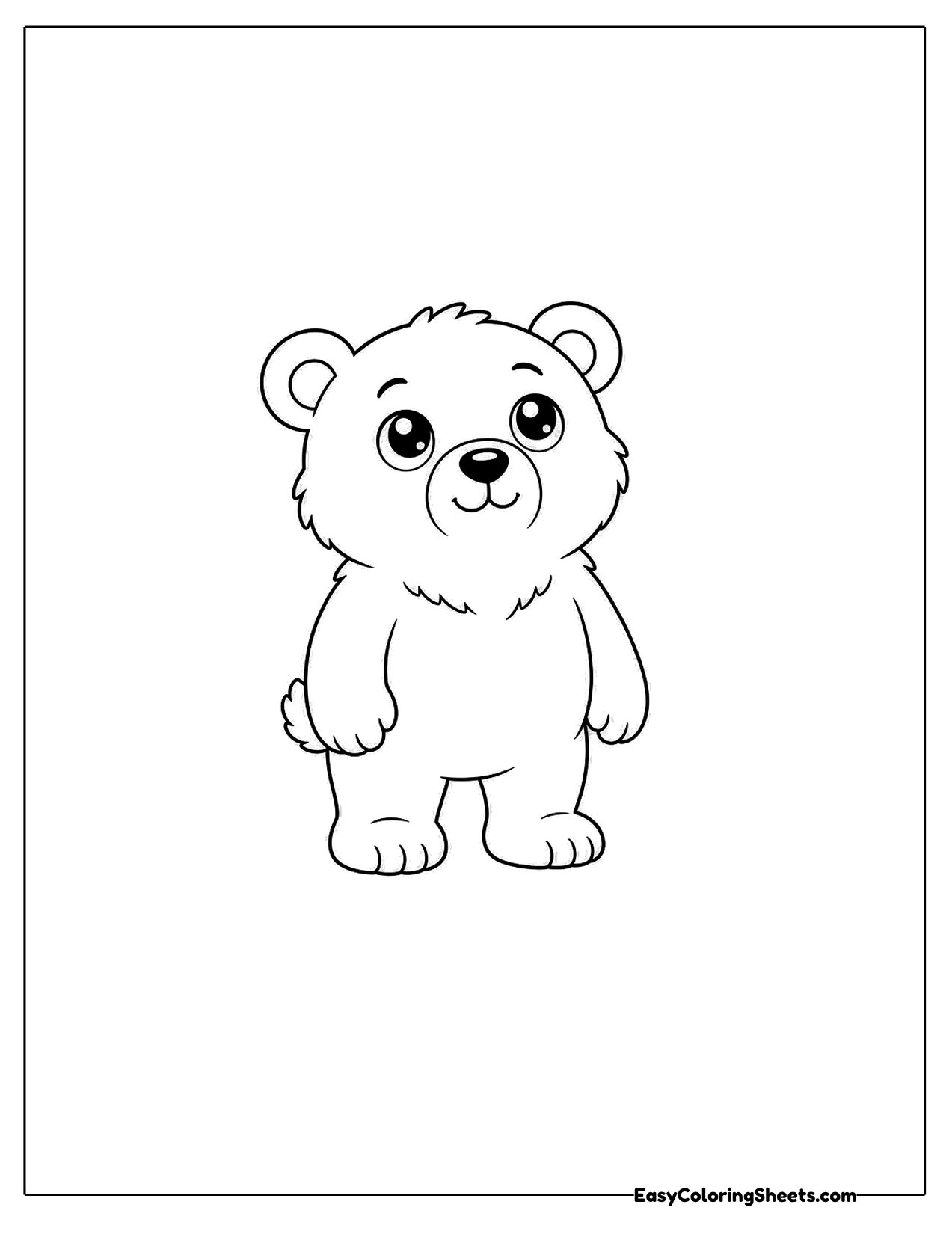Bear cub looking upward