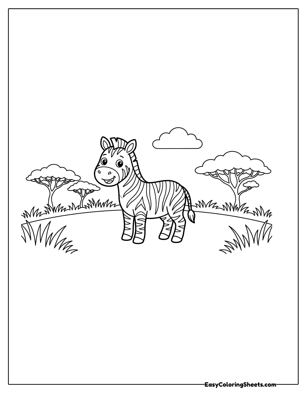 Zebra on the savanna