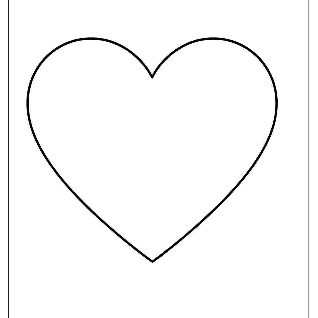 Large plain heart outline