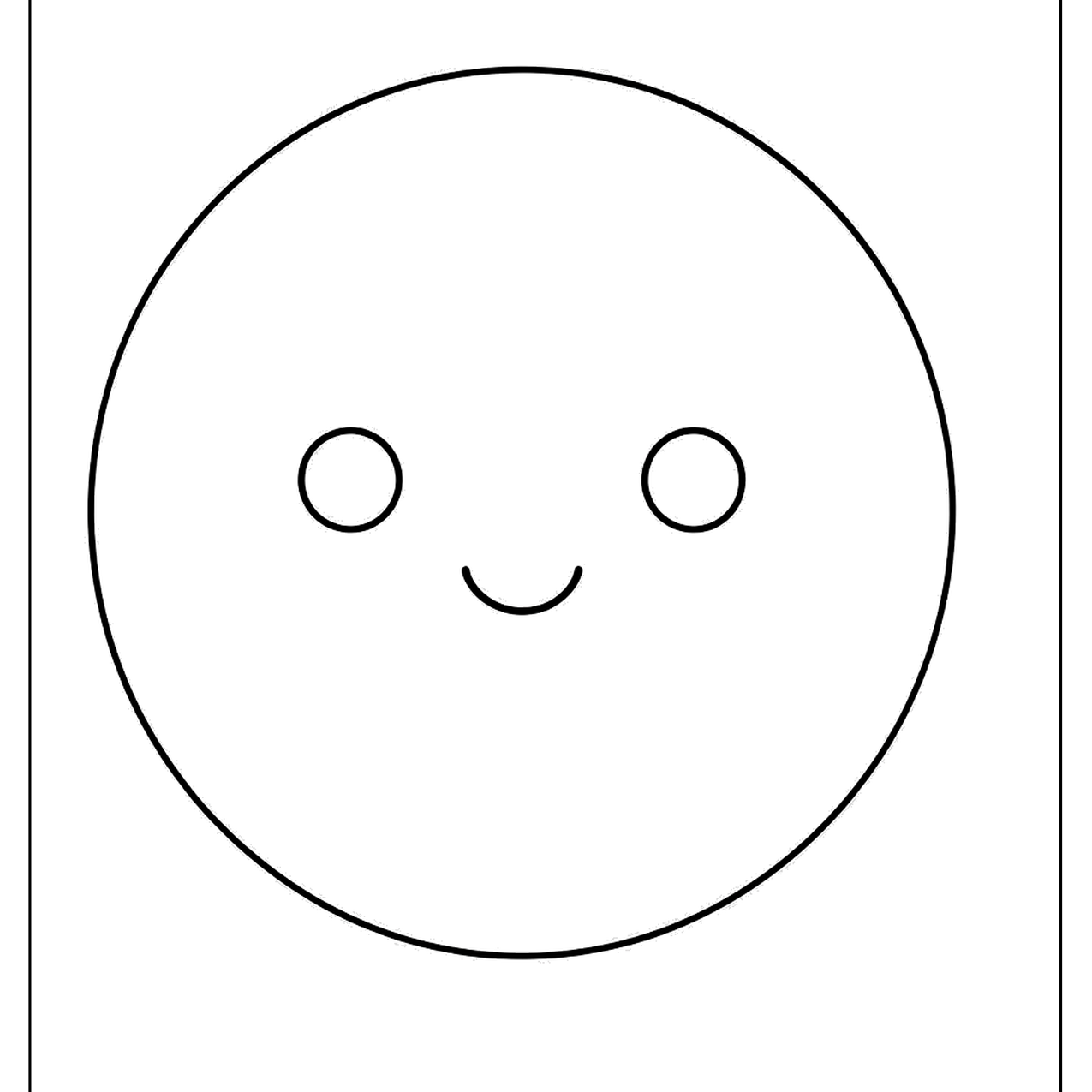 Big smiling circle with a simple face