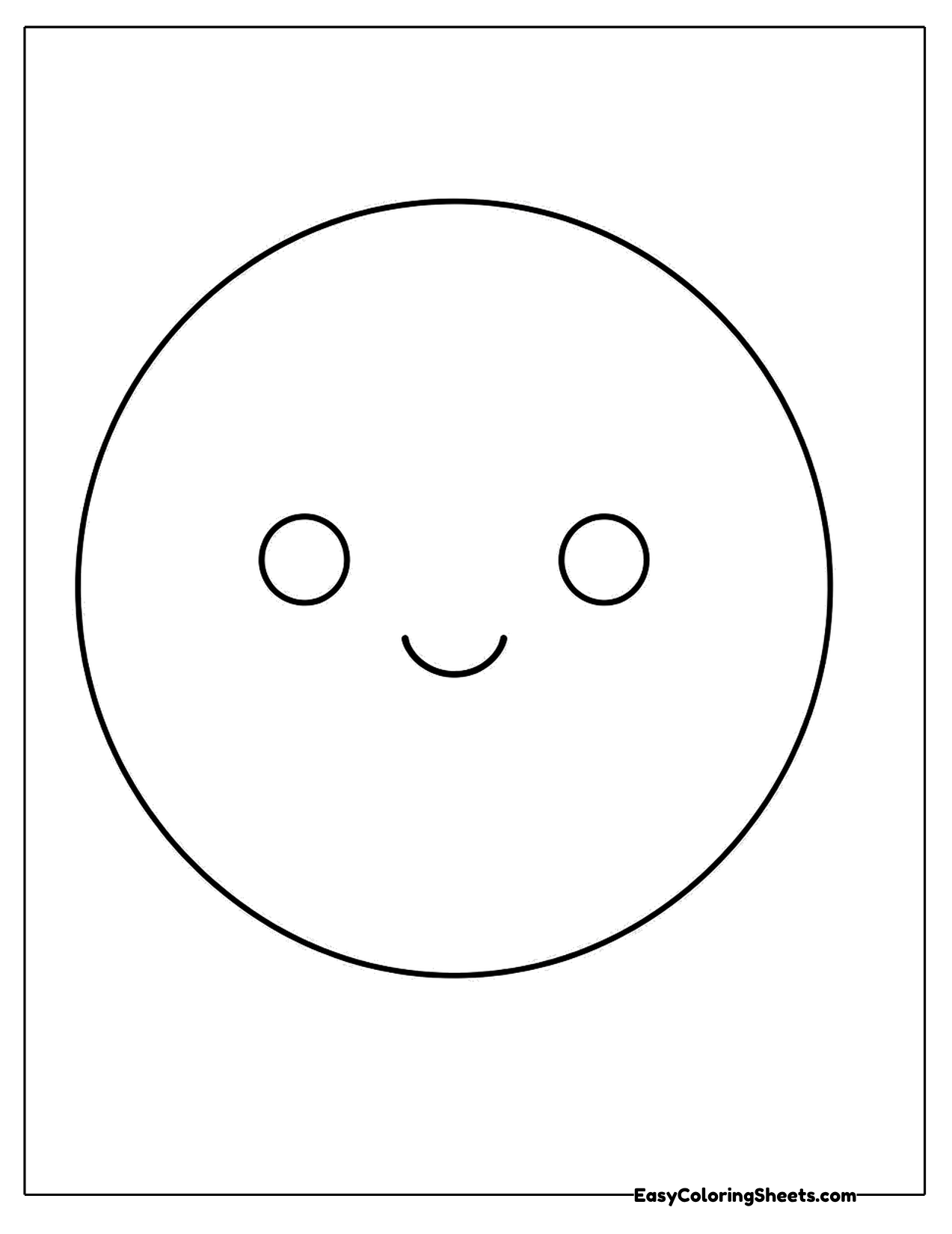 Big smiling circle with a simple face