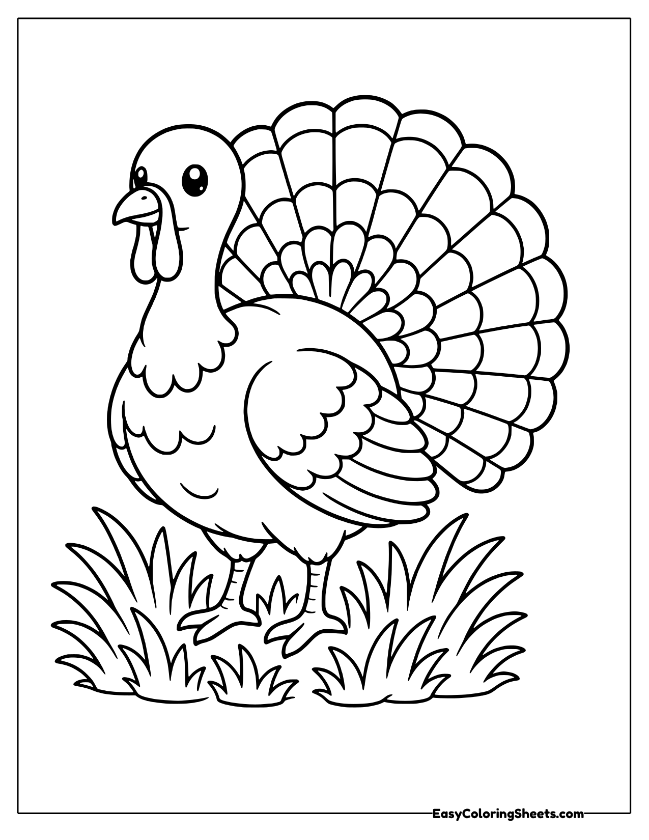 Realistic turkey with a long wattle