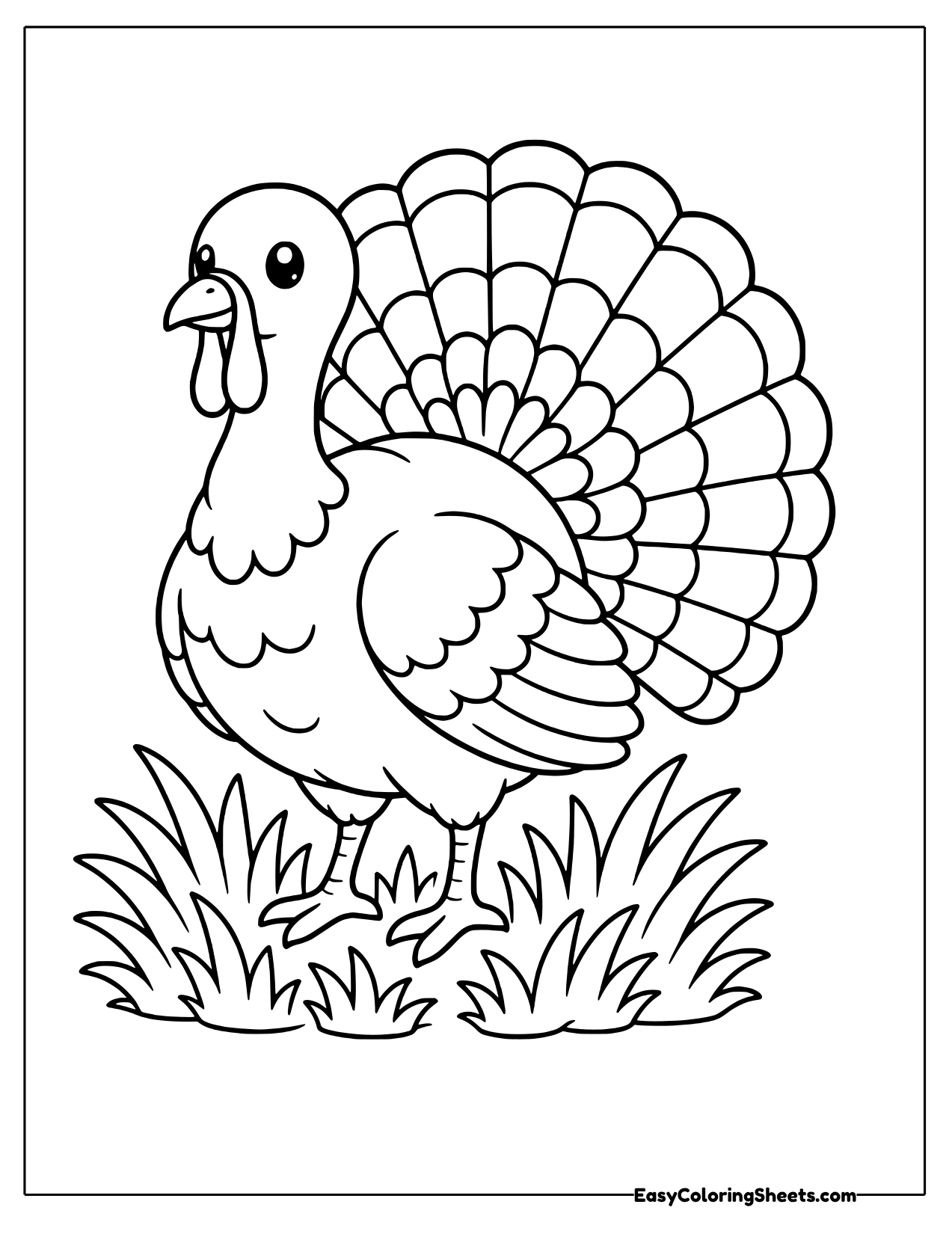Realistic turkey with a long wattle