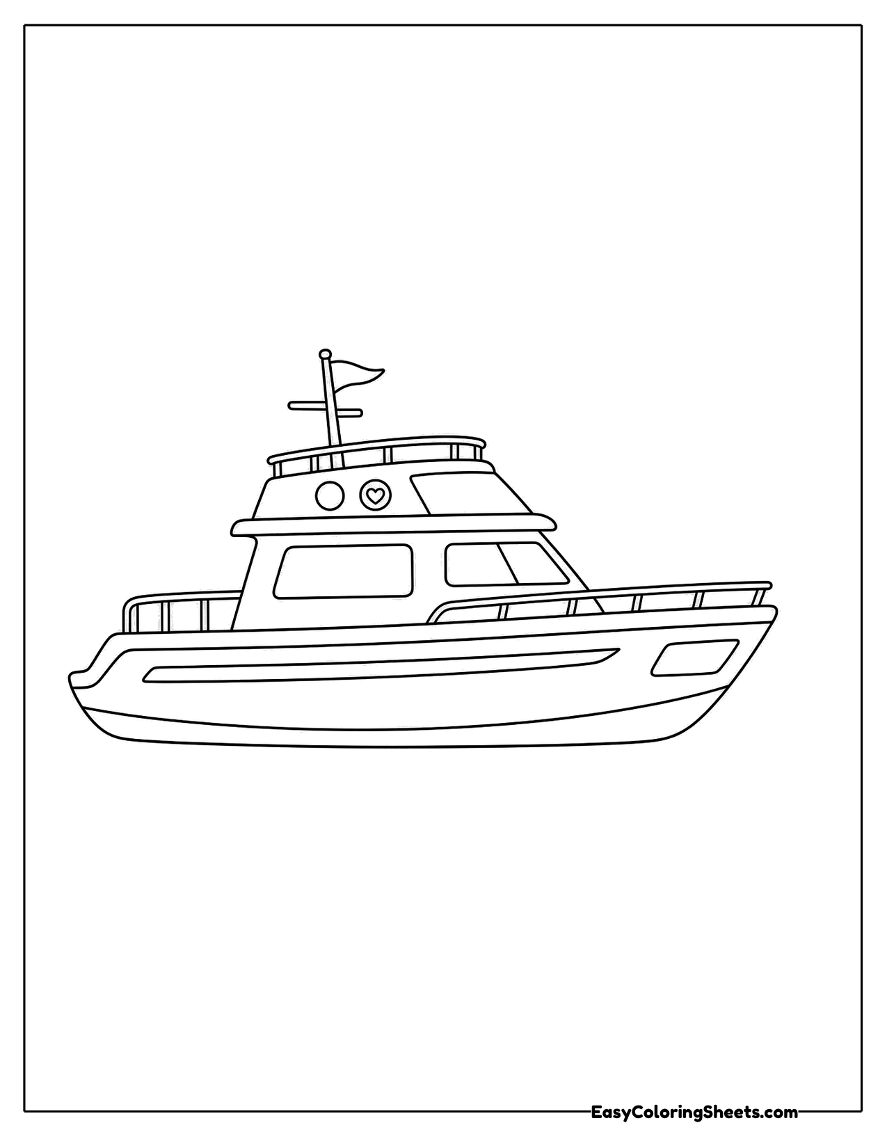 Motor yacht cruising on the water