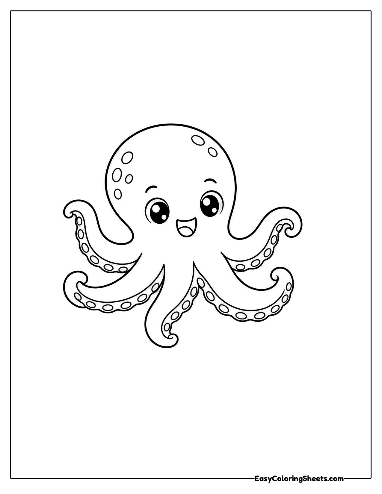 Octopus with a spotted head