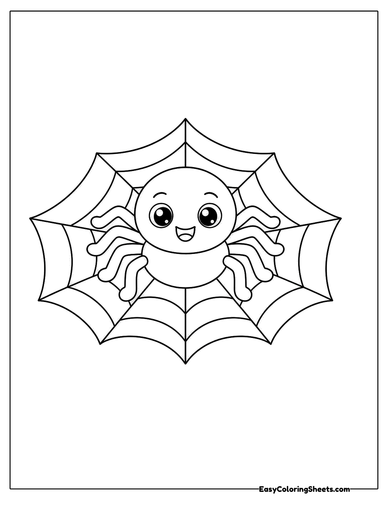 Spider sitting in the middle of its web
